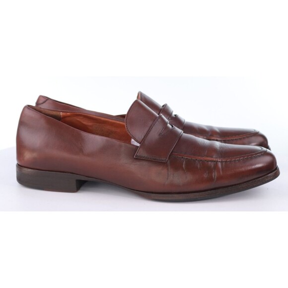 Wolf & Shepherd Ringer $225 Men\'s Penny Loafers Shoes Size 13 M Leather Brown main image 10
